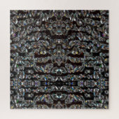 Diamant-funkelnd Muster, silber und schwarz Puzzle (Vertikal)