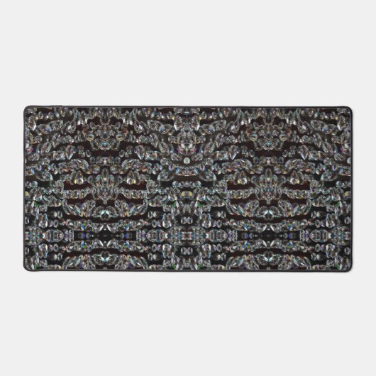 Diamant-funkelnd Muster, silber und schwarz Schreibtischunterlage (Vorderseite)