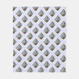Diamant-Gänse mit Teiglederleder Fleecedecke