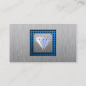 Diamant; Gebürsteter Metallblick Visitenkarte (Rückseite)