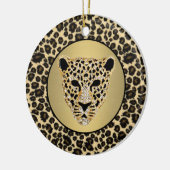Diamant-gekleideter Jaguar Keramikornament (Links)