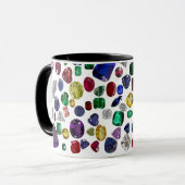 Diamant & Gemstone Alle Regenbogenfarben Kaffeemas Tasse (Vorderseite Links)