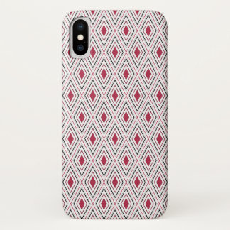 Diamant-Geometrie rot schwarz und weiß Case-Mate iPhone Hülle