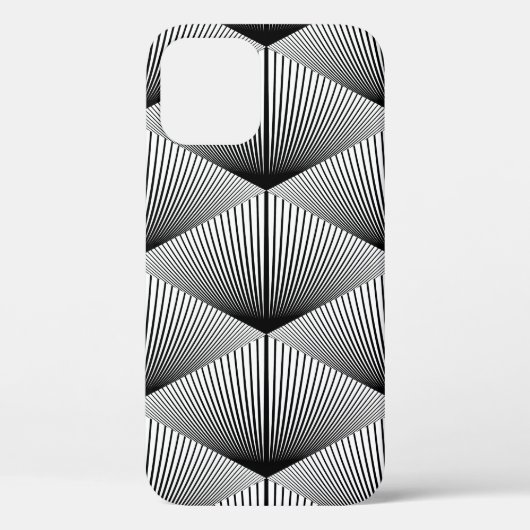 Diamant Geometrie: Vintages Monochrome Case-Mate iPhone Hülle (Rückseite)