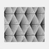 Diamant Geometrie: Vintages Monochrome Fleecedecke (Vorderseite (Horizontal))