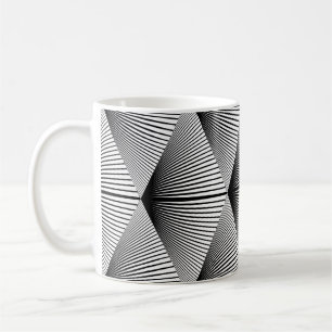 Diamant Geometrie: Vintages Monochrome Kaffeetasse