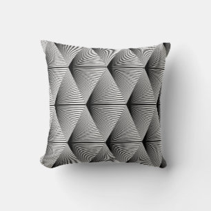 Diamant Geometrie: Vintages Monochrome Kissen