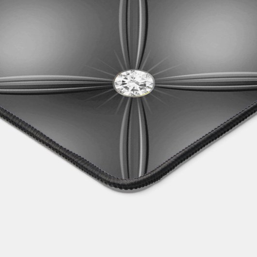 Diamant gepolstertes Design, schwarz Schreibtischunterlage (Ecke)