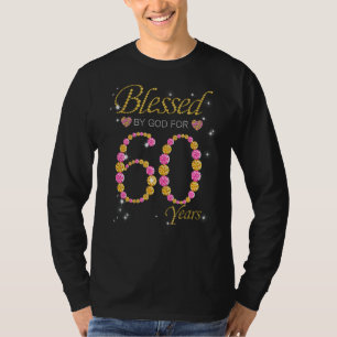 Diamant gesegnet von Gott seit 60 Jahren 60 Jahre T-Shirt