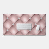 Diamant getuftes Design, Rose Gold Schreibtischunterlage (Tastatur & Maus)