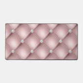 Diamant getuftes Design, Rose Gold Schreibtischunterlage (Vorderseite)