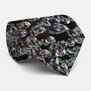 Diamant glänzendes Muster elegantes Silber und Sch Krawatte