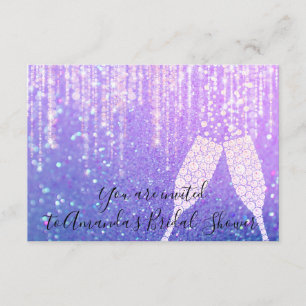 Diamant Glass Bubbles Sweet16th Bridal Wedding Einladung