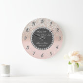 Diamant-Glitzer Bokeh 25. Hochzeits-Jahrestag Große Wanduhr (Zuhause)