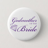 Diamant Godmutter von Bride Lila Button (Vorderseite)