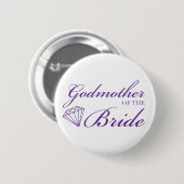 Diamant Godmutter von Bride Lila Button (Vorne & Hinten)
