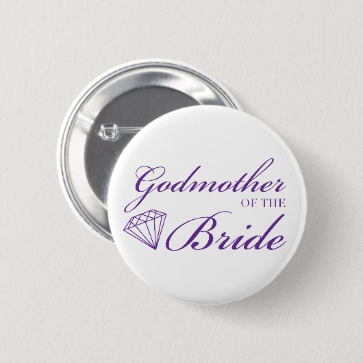 Diamant Godmutter von Bride Lila Button (Vorne & Hinten)
