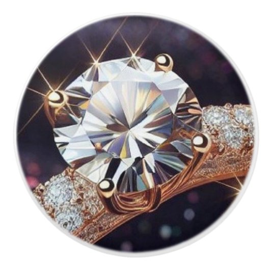 Diamant Gold Ring Keramikknauf (Vorderseite)