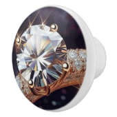 Diamant Gold Ring Keramikknauf (Rechts)