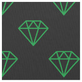 Diamant - grün auf schwarz stoff (Nahaufnahme)