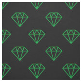 Diamant - grün auf schwarz stoff (Muster)