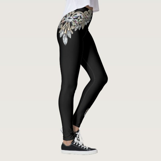 Diamant-Halsketten-Druck-Leggings Leggings (Rechts)
