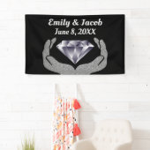 Diamant Hands Hochzeitsbanner Banner (Insitu)