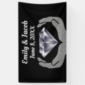 Diamant Hands Hochzeitsbanner Banner (Vertikal)