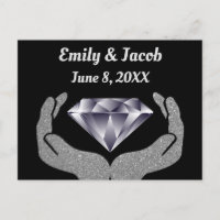 Diamant Hands Hochzeitskarte