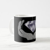 Diamant Hands Kaffeemaschine Tasse (Vorderseite Links)
