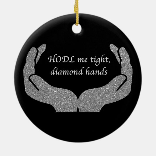 Diamant Hands Keramik Ornament (Hinten)