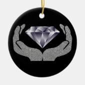 Diamant Hands Keramik Ornament (Vorne)