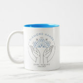 Diamant Handstock & Crypto Trader Funny Zweifarbige Tasse (Links)