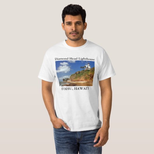 Diamant-Hauptleuchtturm, O'ahu, Hawai'i T - Shirt (Vorne ganz)