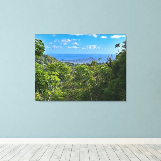 Diamant Head Leinwanddruck (Insitu (Holzboden))