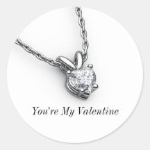 Diamant Heart Pendant Aufkleber