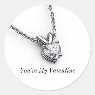 Diamant Heart Pendant Aufkleber