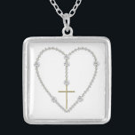 "Diamant-" Herz-Förmige Rosenbeet-Halskette Versilberte Kette<br><div class="desc">" Diamant-" Herz-Förmige Rosenbeet-Halskette.  Es gibt keine wirklichen Diamanten auf dieser Halskette.  Fühlen Sie sich frei,  die Farbe des Hintergrundes über Zazzles große Kundenbezogenheitswerkzeuge zu ändern.</div>