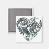 Diamant-Herz-Magnet Magnet (Vorderseite/Rückseite)