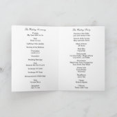 Diamant-Herz Weiße Hochzeitsprogrammkarte Programm (Innenseite)