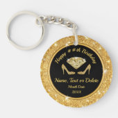 Diamant High Heels, benutzerdefinierte Geburtstags Schlüsselanhänger (Vorderseite)