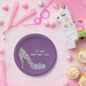 Diamant High Heels Glitzer elegant Pappteller (Party)