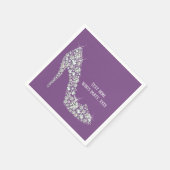 Diamant High Heels Glitzer elegant Serviette (Ecke)