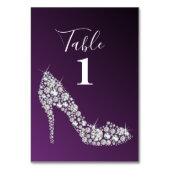Diamant High Heels Glitzer elegant Tischnummer (Vorderseite)