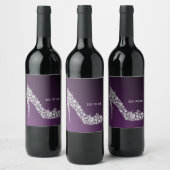 Diamant High Heels Glitzer elegant Weinetikett (Flaschen)