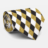 Diamant-Hintergrund mit einem Gold-Glitzer Krawatte (Gerollt)