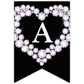 Diamant Hochzeit 60 Jahre Jubiläum Foto schwarz Wimpelkette (Dritte Fahne)