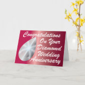 Diamant-Hochzeit Karte (Gelbe Blume)