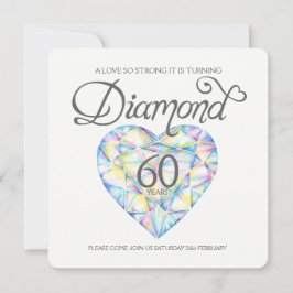 Diamant Hochzeitsfeier Liebe so stark Einladung