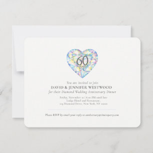 Diamant Hochzeitsfeier Liebe so stark Einladung